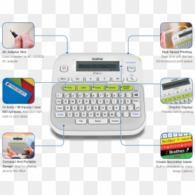Brother Label Machine Ptouch Ptd210, HD Png Download - gift tag template png