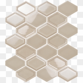 Black Glass Hexagon Mosaic, HD Png Download - tile floor png