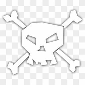 White Skull & - One Piece Straw Hat Pirates Logo, HD Png Download - pirate skull and crossbones png