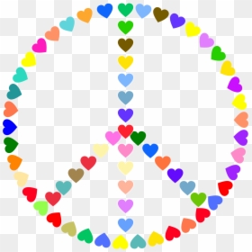 Peace And Love Clipart - Colorful Peace Sign Clipart, HD Png Download - love clipart png