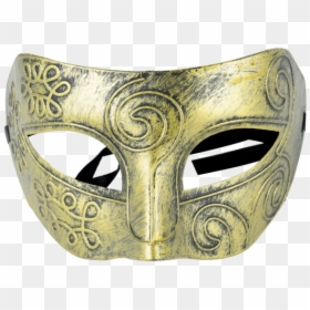 Niceeshop New Flashing Male Mask Halloween Masquerade - Half Greek Theatre Mask, HD Png Download - gold masquerade mask png