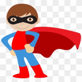 Superhero Kids Dressed As Superheroes Clipart Super - Clip Art Super Hero, HD Png Download - boys png