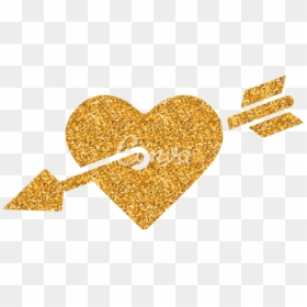 Glitter - Glitter Arrow With Heart, HD Png Download - glitter heart png