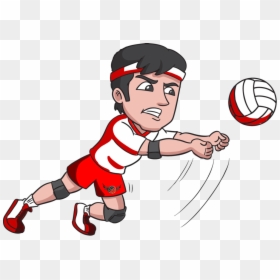 Volleyball Clip Art Boys - Cartoon Volleyball Player Clipart, HD Png Download - boys png