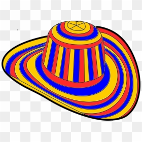 Spiral,yellow,circle - Colombia Sombrero Clipart, HD Png Download - sombrero hat png