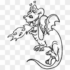 Fire Dragons Cartoon Coloring Pages, HD Png Download - fire breathing dragon png