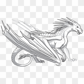 Magnificent Wings Of Fire Coloring Pages Pattern - Wings Of Fire Dragons Icewings, HD Png Download - fire breathing dragon png