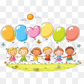 Child Balloon Stock Photography Cute Kids Collection - Kids Balloon Clipart, HD Png Download - balloon vector png