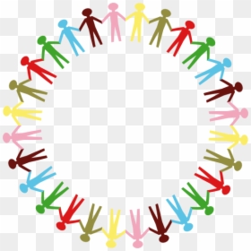 Transparent Teamwork Clipart Png - Cartoon People Holding Hands In A ...