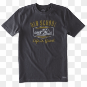 Men"s Old School Pickup Truck Crusher Tee - T-shirt, HD Png Download - old truck png