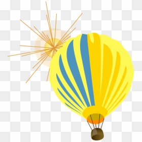 Hot Air Balloon Yellow Vector Clipart Image - Clip Art Hot Air Balloon Vector Png, Transparent Png - balloon vector png