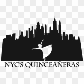 Silhouette Statue Of Liberty Skyline, HD Png Download - nyc silhouette png