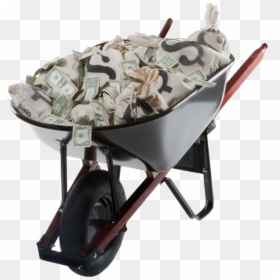 Money In A Wheelbarrow, HD Png Download - wheelbarrow png