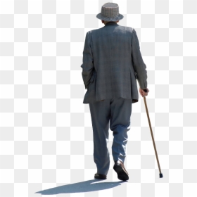 Transparent People Walking Png - Old Man Walking Png, Png Download - vector people png