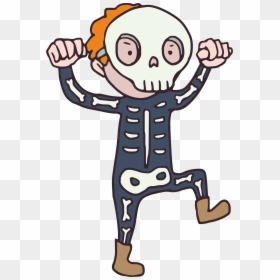 Skeleton Homo Sapiens Mask Clip Art - Cartoon Wearing A Mask, HD Png Download - skeleton transparent png