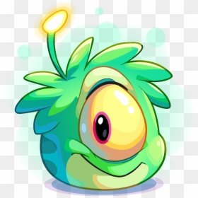 Green Alien Png - Puffle Club Penguin, Transparent Png - alien clipart png