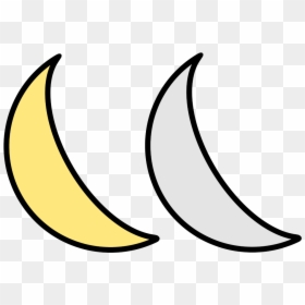 #moon #crescent #cheese #dust #space #yellow #grey, HD Png Download - moon crescent png