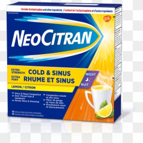 Neocitran Extra Strength Cold & Sinus Night - Neocitran Day And Night, HD Png Download - tylenol png