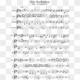 Piano With Rainbow Music Notes Png - Somewhere Over Rainbow Violin Sheet Music, Transparent Png - tylenol png
