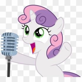 Cartoon Microphone Png -singing Vector Mic - Sweetie Belle Singing, Transparent Png - mic vector png