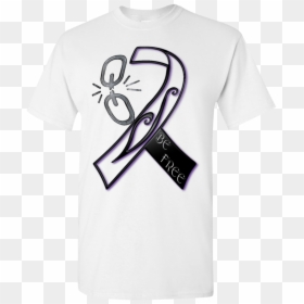 Recovery Ribbon Tattoo Design T-shirt - Addiction Recovery Ribbon Tattoo, HD Png Download - breaking chains png