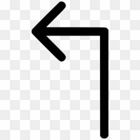 Turn Left Arrow - Turn Left Arrow Icon, HD Png Download - white left arrow png