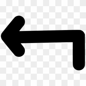 Turn Left Arrow Svg Png Icon Free Download - Sign, Transparent Png - white left arrow png