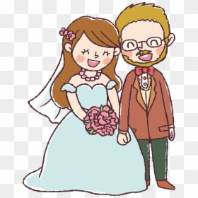 Transparent Happy Couple Clipart - Marriage Drawing, HD Png Download - wedding couple cartoon png