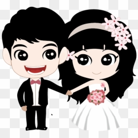 Couple Marriage Cartoon And - Cartoon Black Couple Png, Transparent Png - wedding couple cartoon png