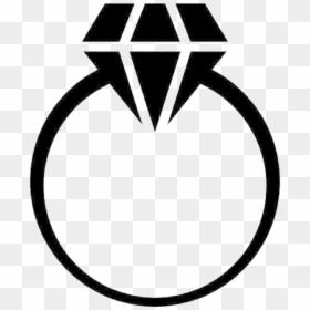 Diamond Ring Icon Png - Engagement Ring Silhouette, Transparent Png - trademark icon png