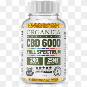 6000 Mg Full Spectrum Cbd Softgel Capsule Supplement - Cbd Capsule Supplement Facts, HD Png Download - medicine capsule png