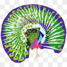 Cartoon Peacock Svg Clip Arts - Cartoon Peacock, HD Png Download - peacock png image