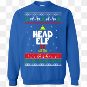Head Elf Elves Ugly Sweater, Hoodie - Christmas Jumper, HD Png Download - elf movie png