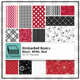 Kimberbell Basics Black White Red Sq Maskib Bw 10 Inch - Kimberbell Basics, HD Png Download - squares design png