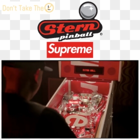 Supreme X Stern Pinball Machine - Supreme Stern Pinball Machine, HD Png Download - pinball machine png