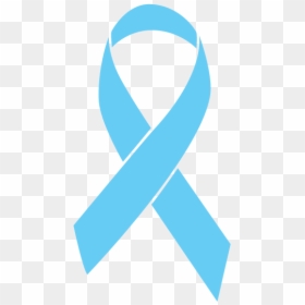 Light Blue Colored Prostate Cancer Ribbon - Transparent Colon Cancer Ribbon, HD Png Download - teal ribbon png
