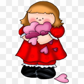 Valentines Day Clipart Stamp - Niñas Con Corazones, HD Png Download - lucy png