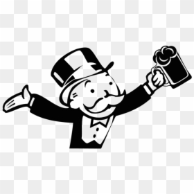 Monopoly Man Black And White, HD Png Download - vhv
