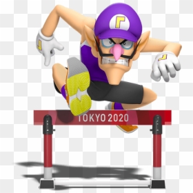 Mario And Sonic At The Olympic Games 2020 Waluigi, HD Png Download - waluigi face png