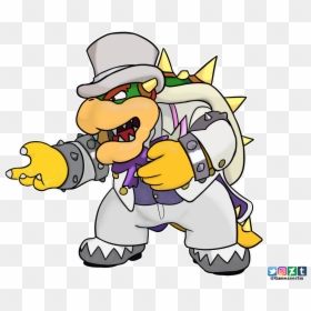 Browser Drawing Mario Bowser Transparent Png Clipart - Mario Odyssey Wedding Bowser, Png Download - waluigi face png