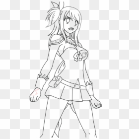 Lucy Heartfilia Lineart By Michaelteoh - Lucy Heartfilia Coloring Pages, HD Png Download - lucy png