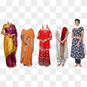 Saree Png For Photoshop, Transparent Png - indian bride and groom png