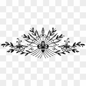 Flower Clipart Flowery Floral - Floral Design, HD Png Download - black floral design png