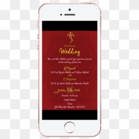 Traditional Hindu Wedding E-invitation Card - Iphone, HD Png Download - marriage card design png