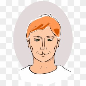 Drawing Of Man"s Head - Drawing Of A Head, HD Png Download - man face vector png