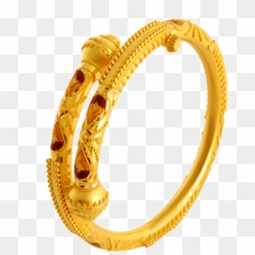 22kt Yellow Gold Bangle For Women - Bangle Anjali Jewellers Collection With Price, HD Png Download - gold bangle png