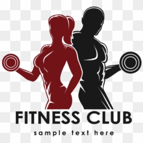 And Centre Club Men Slimming Fitness Bodybuilding Clipart - Fitness Logo Vector, HD Png Download - bodybuilding icon png
