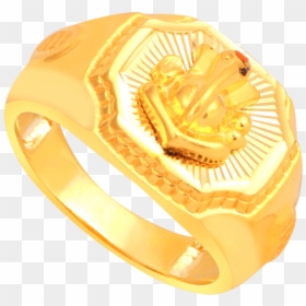 Ganesha Rings In Gold, HD Png Download - gold chain for men png