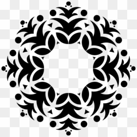 Visual Arts,flower,leaf - Circle, HD Png Download - black abstract design png