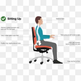 Good-posture - Correct Office Chair Posture, HD Png Download - study table top view png